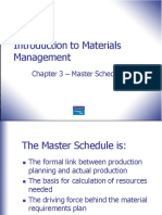 Introduction To Materials Management: Chapter 3 - Master Scheduling
