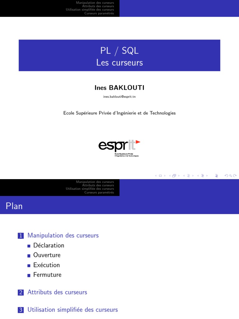 PLSQL CH2 Les Curseurs | PDF | SQL | Génie logiciel