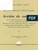 Derecho Procesal Constitucional - Tomo 3 Amparo - Nestor Sagues 2018