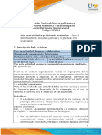 Guía de Actividades y Rúbrica de Evaluación - Unidad 2 - Paso 2 - Identificación de Conductas Positivas y No Positivas en La Organización