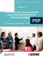 Plan de Acción y Buena Práctica Para El Fortalecimiento Del Liderazgo Pedagógico.