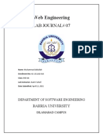 Web Engineering: Lab Journal# 07