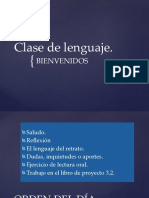 Clase de Lenguaje EL LENGUAJE DEL RETRATO.