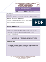 52 Lectura Crítica - 27 de Abril-Velocidad y Calidad de La Lectura