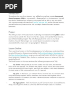 Query Language (SQL) To Interact With A Database Here in The Classroom. You Will