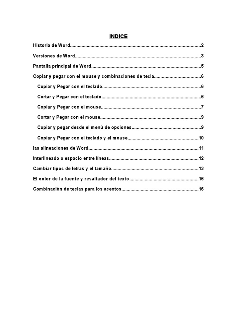 Cosas Básicas de Microsoft Word | PDF | Microsoft Word | Software de la ...