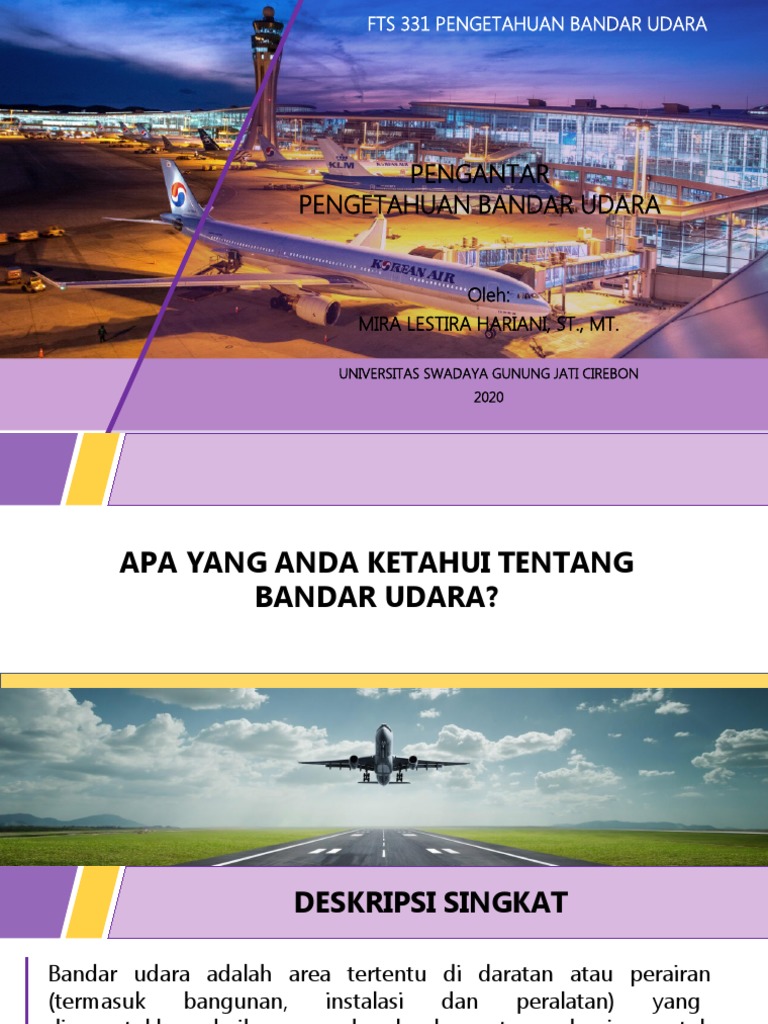 Pengetahuan Bandar Udara: Konsep & Sejarah | PDF | Teknologi & Rekayasa