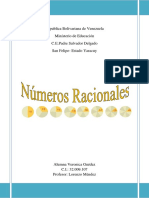 Veronica Guedez 2do Año A. Matematicas .Actividad #1 Numeros Racionales