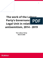 (LEAKED) Labour Party’s Governance and Legal Unit in relation to antisemitism, 2014 - 2019,