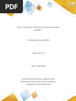 Tarea 3 Condiciones, Comunicación y Técnicas de La Entrevista