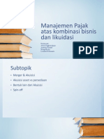 Manajemen Pajak Atas Kombinasi Bisnis Dan Likuidasi