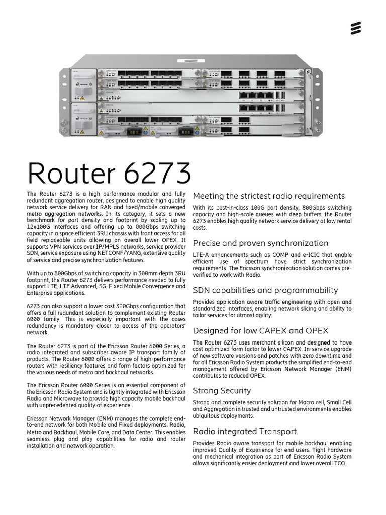 Router 6273: Meeting The Strictest Radio Requirements | PDF | Virtual ...