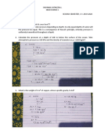 Fluid Mechanics Problem Set 1