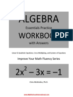 Algebra Workbook Quadratic Equations Chris McMullen