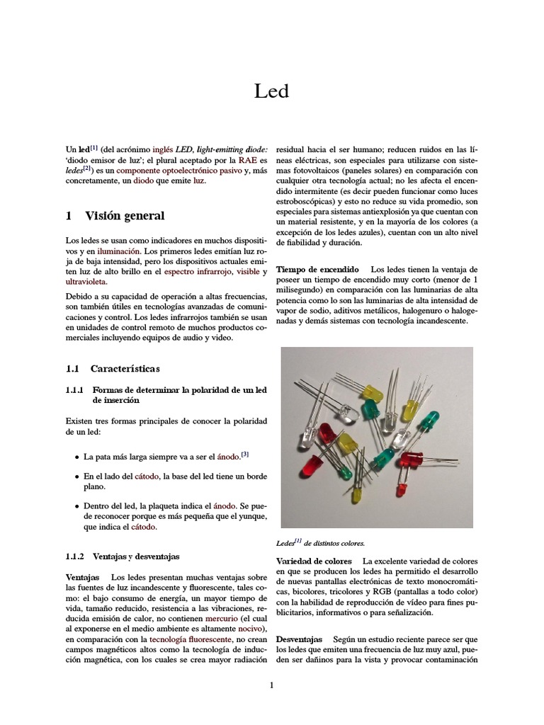 WIKI Led | PDF | Oled | Diodo emisor de luz