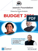 Budget Analysis 2021 (Direct Tax Proposals)