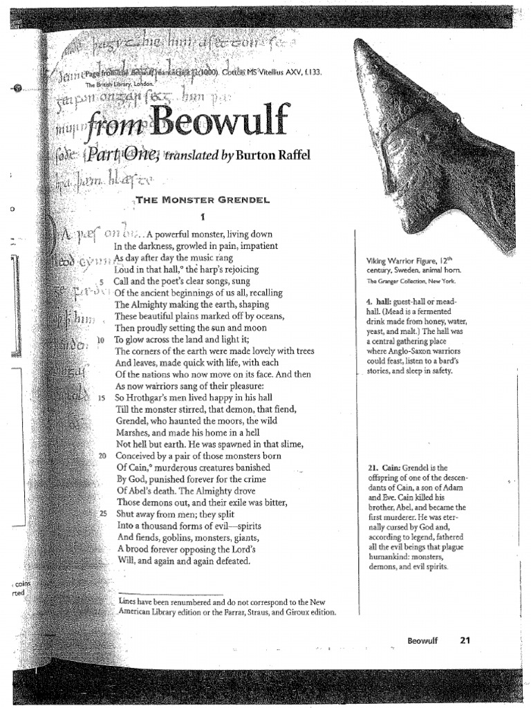 Beowulf - Raffel - MSHW 2012 | PDF | Beowulf | English Heroic Legends