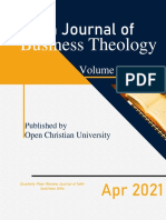 Volume 1 Issue 1 Open Journal of Business Theology
