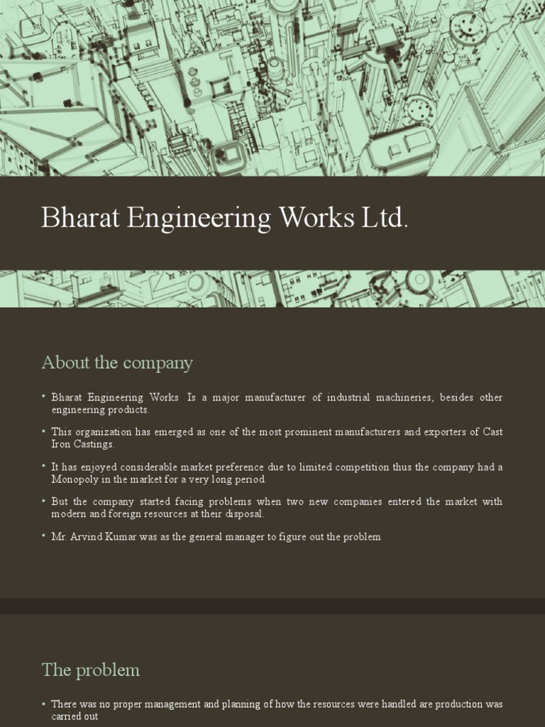 bharat engineering works limited case study