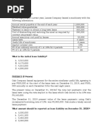 Lease Practical Accounting Problems