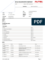 Maxisys Vehicle Diagnostic Report: Status