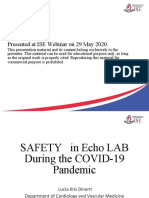 Safety in Echo Lab During COVID 19 Pandemic - Dr. Lucia Krisdinarti SPPD SPJP 1