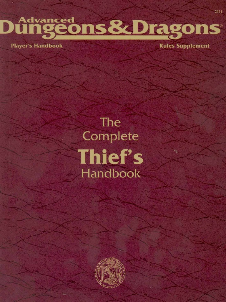 TSR 2111 PHBR2 The Complete Thief's Handbook | PDF | Theft | Crime Thriller