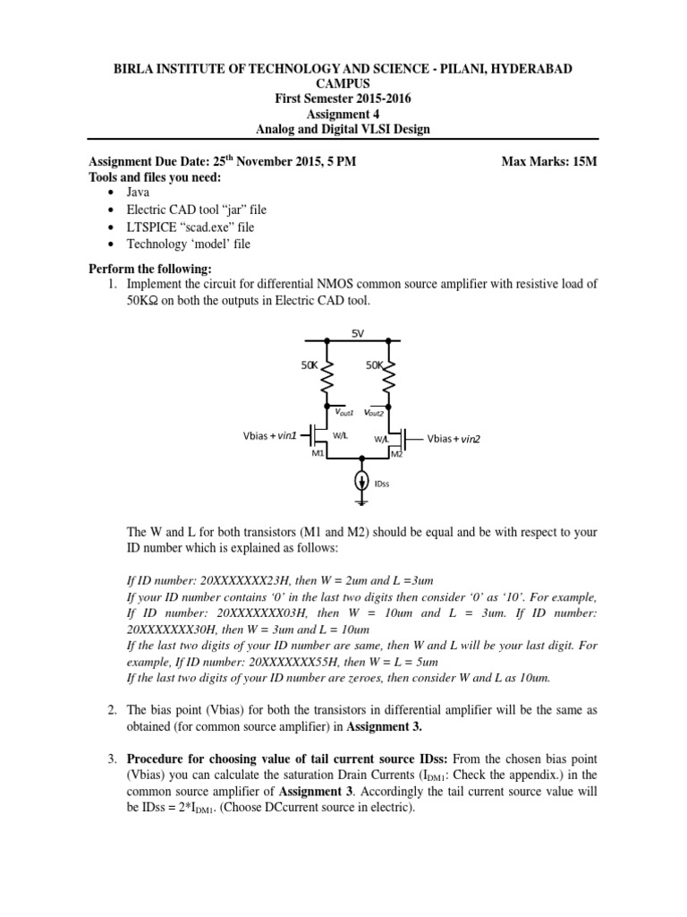 Assignment 4 - Modified | PDF | Amplifier | Analog Circuits