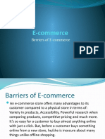 E-commerce barriers such as security, trust and hidden costs