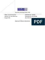 Final Exam (Take Home) Spring - 2020 Subject: Submission Day: Saturday Instructor: Submission Date: May 30, 2020 Program: Max. Marks: 40