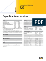 Especificaciones Técnicas: Excavadora Hidráulica