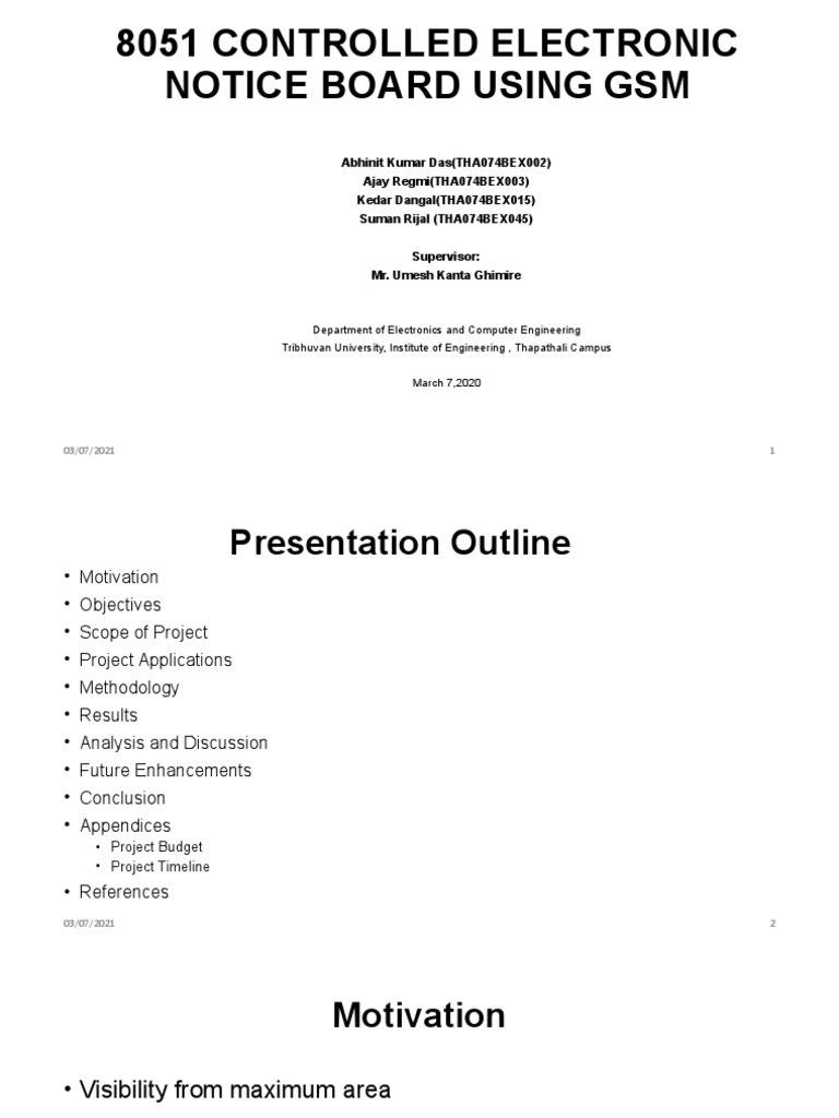 8051 Controlled Electronic Notice Board Using GSM PDF Computer