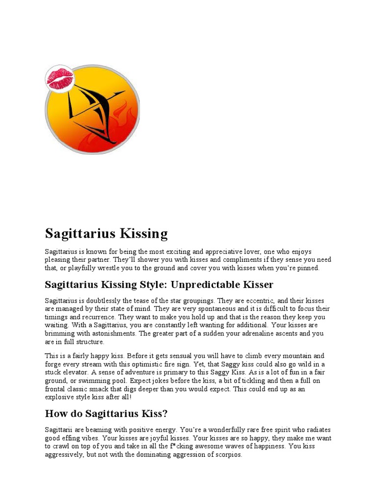 Sagittarius Kissing Style Unpredictable Kisser PDF