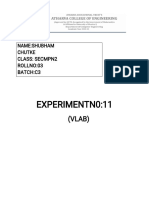 Experi Mentn0: 11: (Vlab)