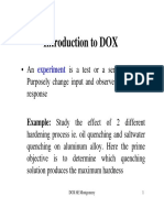 Introd Ction To DOX Introduction To DOX: I T Experiment