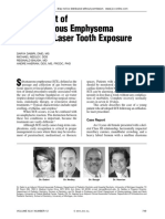 An Incident of Subcutaneous Emphysema Following Laser Tooth Exposure