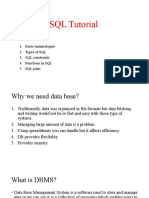 SQL Tutorial: 1. Basic Terminologies 2. Types of SQL 3. SQL Constraints 4. Functions in SQL 5. SQL Joins