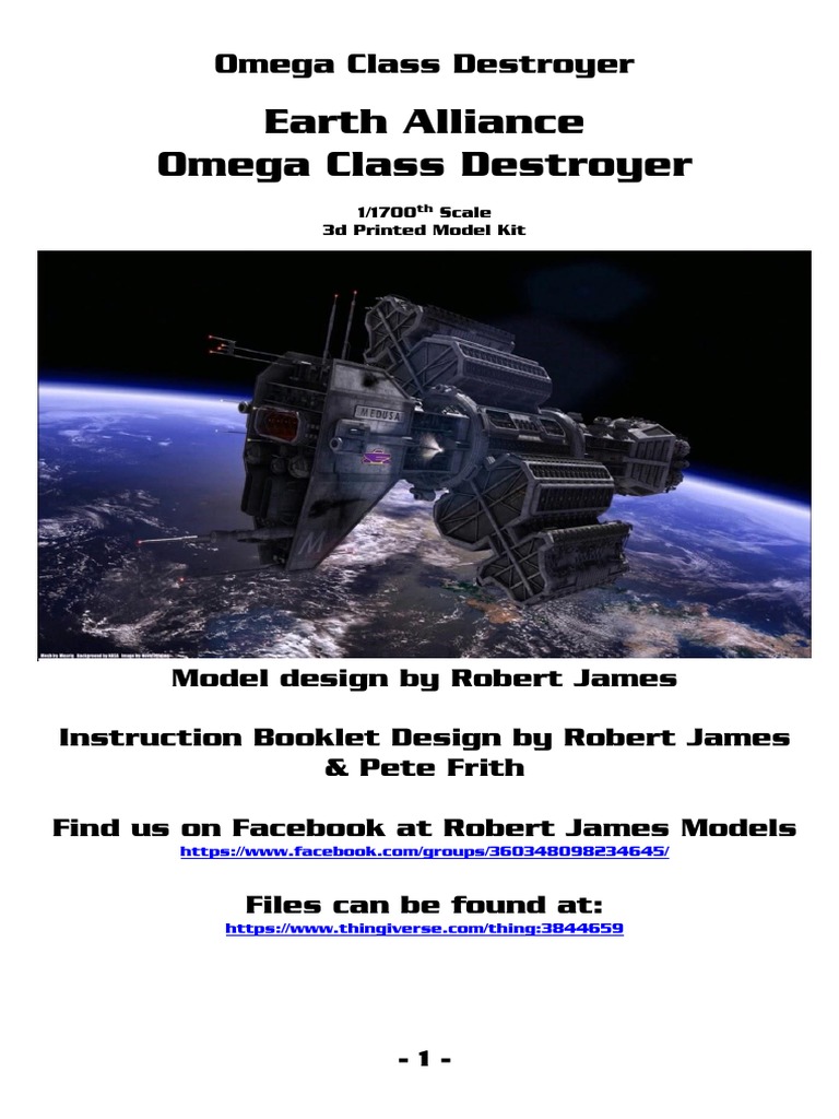 Babylon 5 Omega Class Destroyer Model | PDF