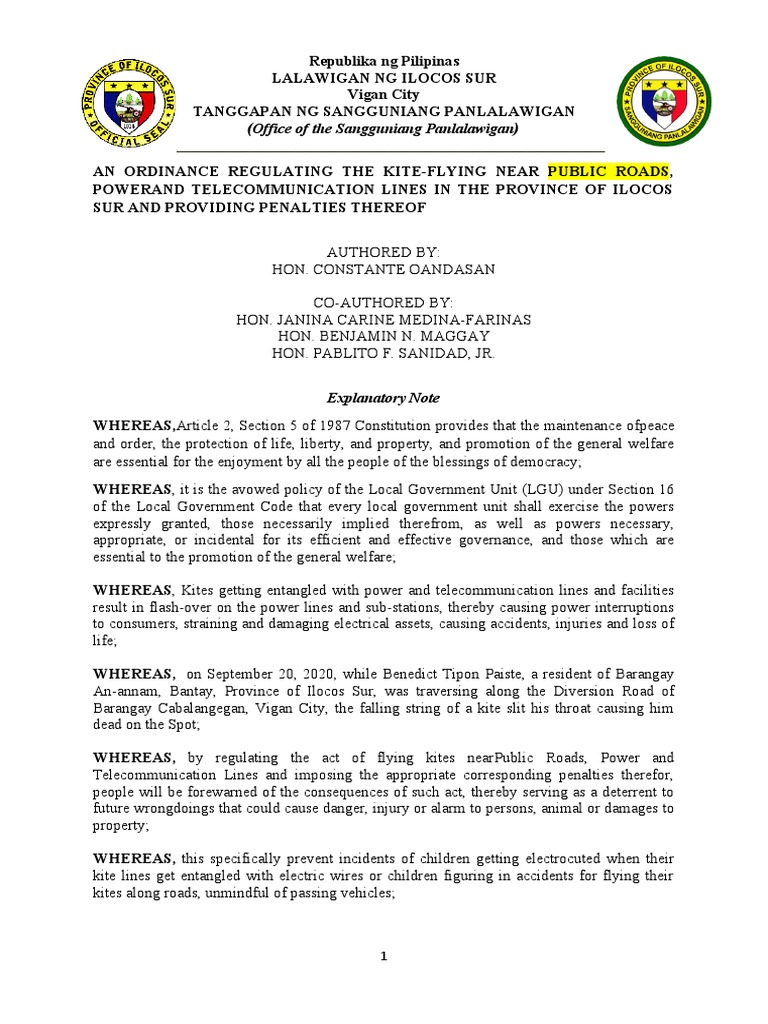 KiteFlying Ordinance Ver10 (Finalized April 19 2021) PDF