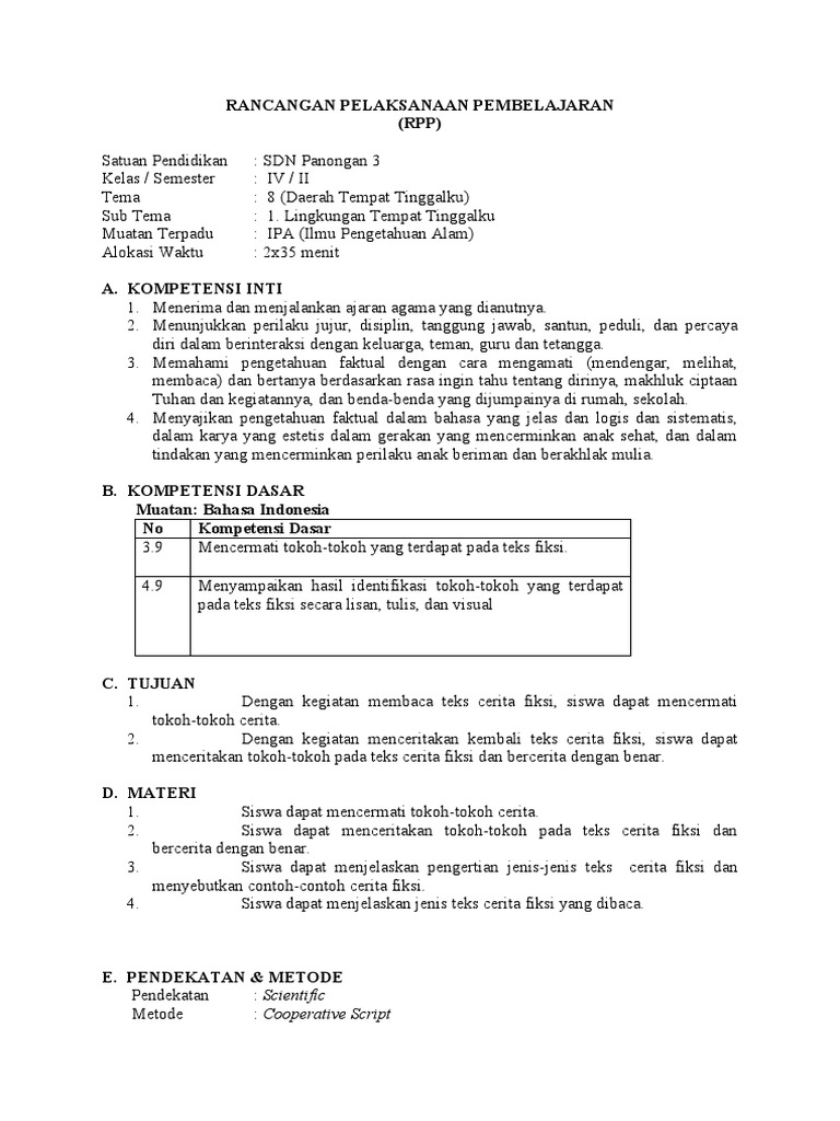 Contoh RPP | PDF