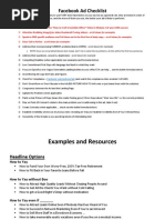 Facebook Ad Checklist