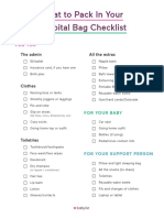 Hospital Bag Checklist for Mom and Baby