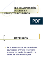 Protocolo de Aspiración en Secreciones de Paciente Intubados