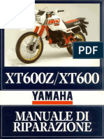 Yamaha Tènèrè XT 600 Z - XT 600 - Del 1985 - Manuale D'Officina Per L'Italia