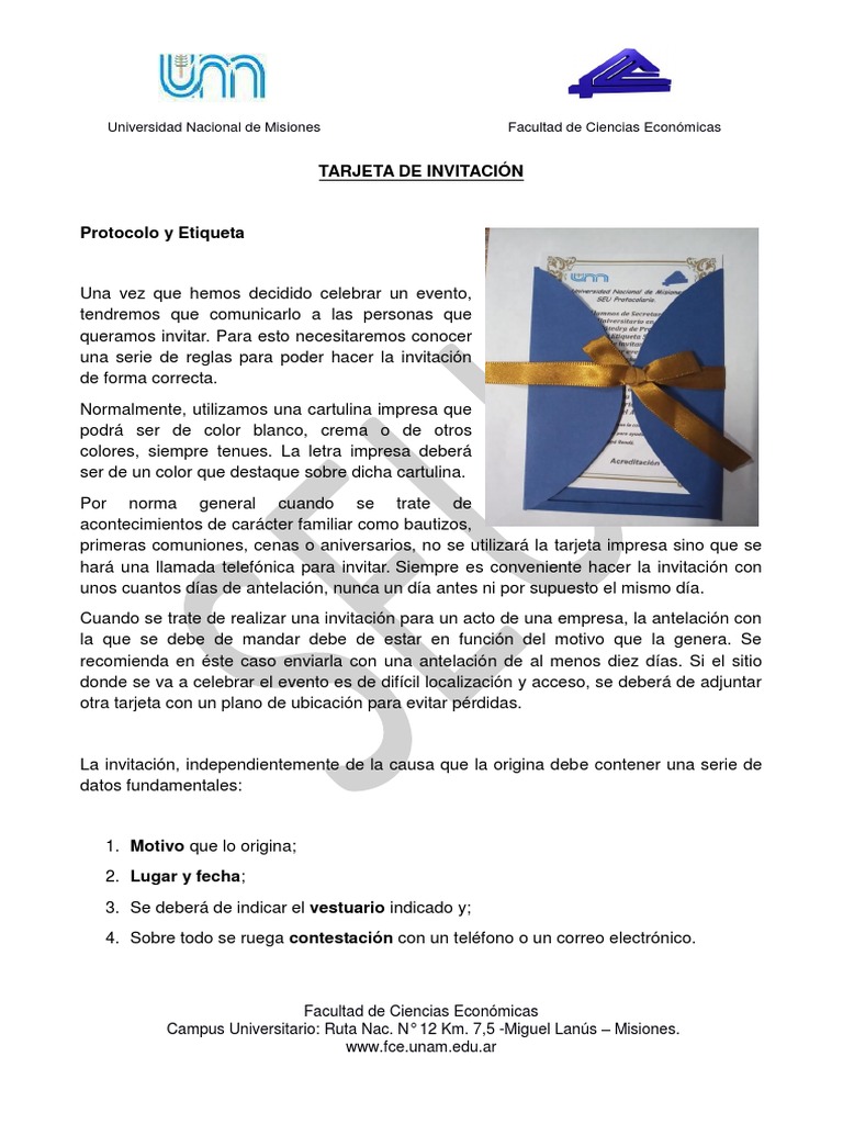 Normas para Invitaciones de Eventos | PDF | Boda, image size:768x1024