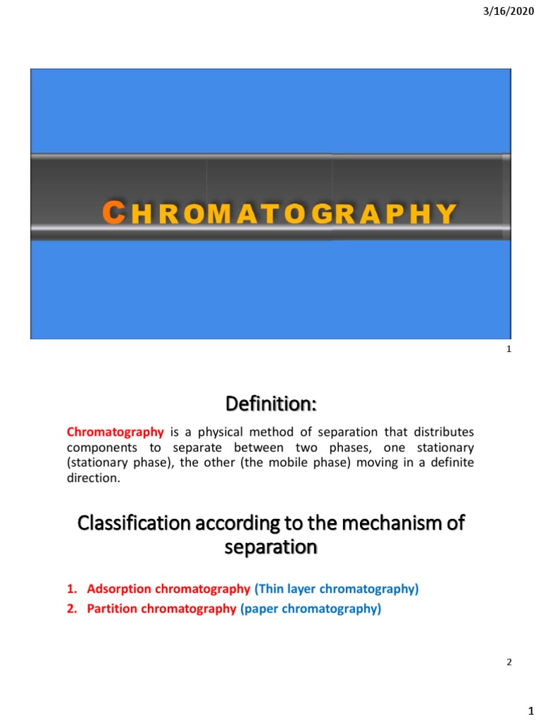 2) Paper Chromatography PDF Chromatography Applied And Interdisciplinary Physics