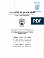 Evaluacion de Cinco Tratamiento para El Control de Tetranychus Urticae Koch, en El Cultivo de Fresa (Fragarie X Ananassa) en El Valle de Zamora Mich.