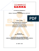 Evidencia 7-5 - Grupo Gamma - Manual Procesos y Procedimientos Logisticos