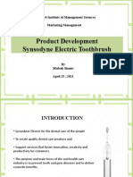 Product Development Synsodyne Electric Toothbrush: Hamdard Institute of Management Sciences Marketing Management
