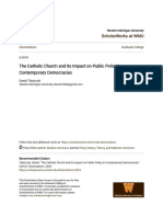 The Catholic Church and Its Impact On Public Policy in Contempora